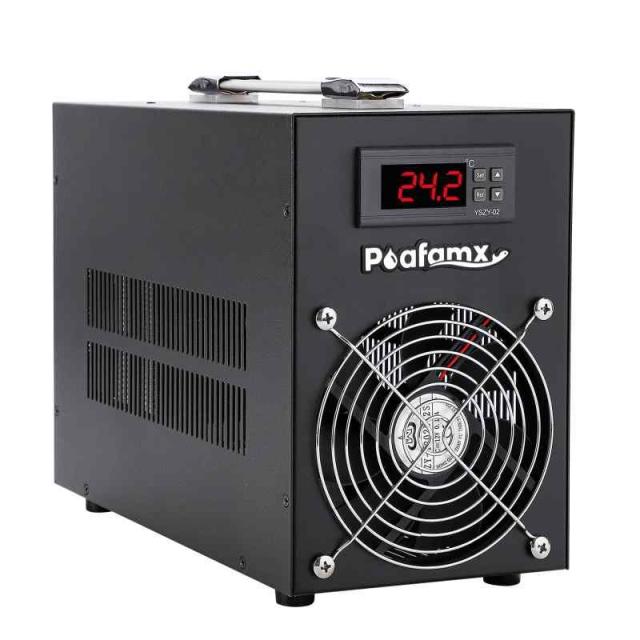 Poafamx 水槽クーラー 60L冷却だけ ペルチェ式 15-30℃調整可能 パイプ付き 循環ポンプ付き 日本語取り扱い説明書付き 連続作動 デジタル表示 恒温 低ノイズ 省エネルギー 海鮮市場/お釣り場/寿司屋/水耕栽培/家庭用/水族館/魚屋/養魚場/