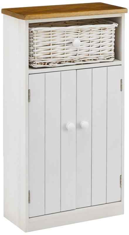 萩原 トイレラック トイレ 収納 棚 【完成品】 カゴ付き ミドル 開き戸 ホワイト MTR-6438