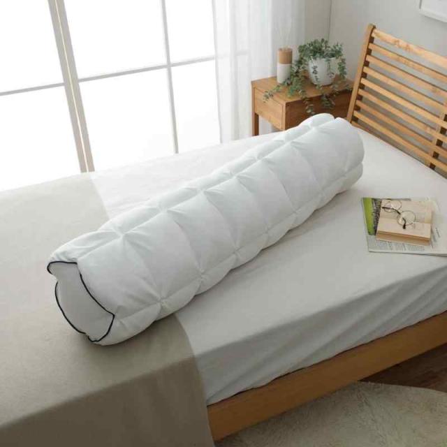 イケヒコ 寝具 抱きまくら ピロー 雲抱き枕 クラウディア アイボリー 約25R×110cm カバー付き 手洗い ふわふわ 睡眠 安眠 清潔 オールシーズン ＃1195550013129