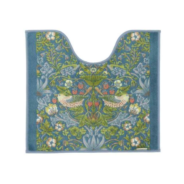 川島織物セルコン Morris Design studio モリスデザインスタジオ トイレマット いちご泥棒 ブルーグリーン 60×65cm FT1702A 日本製