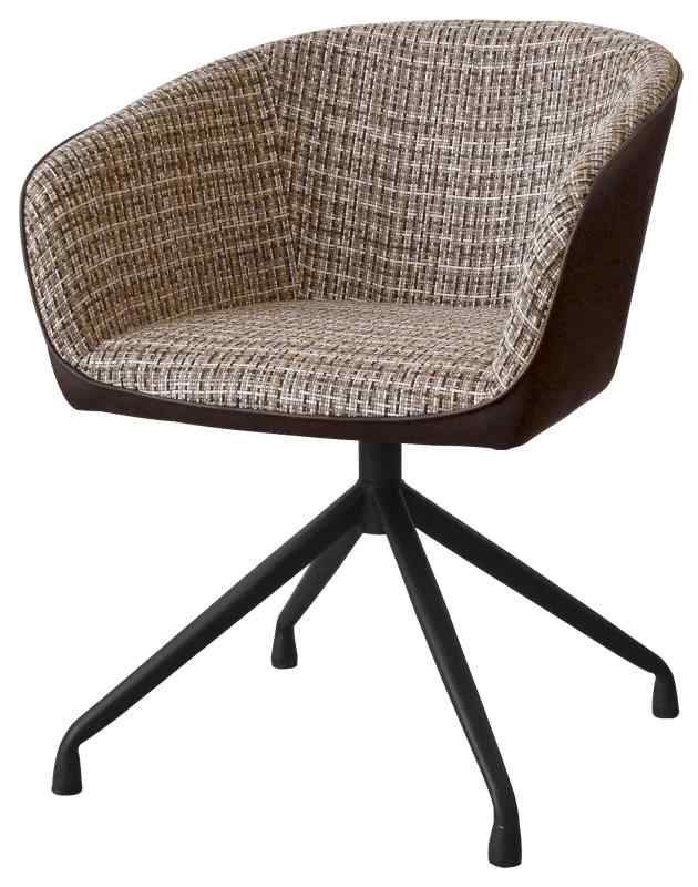 GART ダイニングチェア 回転チェア ブラウン CHION