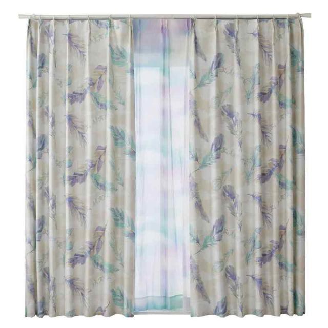 スミノエ(Suminoe) カーテン ディズニー ミッキー フラン 遮光2級 M1199 1枚入 (丈178 cm x 幅100 cm (1枚組), ブルーグリーン)