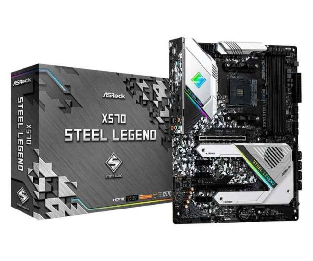 ASRock マザーボード X570 Steel Legend AMD Ryzen 5000 シリーズ CPU ( Soket AM4 ) 対応 X570 ATX マザーボード 【国内正規品】