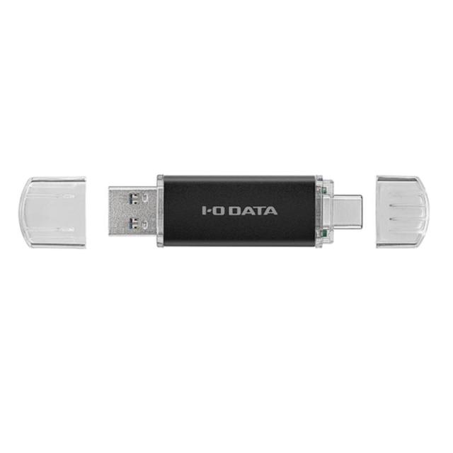 アイ・オー・データ IODATA USBメモリー 128GB USB-A&amp;USB-C搭載 USB 3.2 Gen 1対応 スマホ PC データ共有 日本メーカー ブラック U3C-STD128G/K