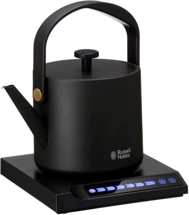大石アンドアソシエイツ ラッセルホブス 電気ケトル 温度調整可能 0.6L Tkettle (0.6 L, ブラック)