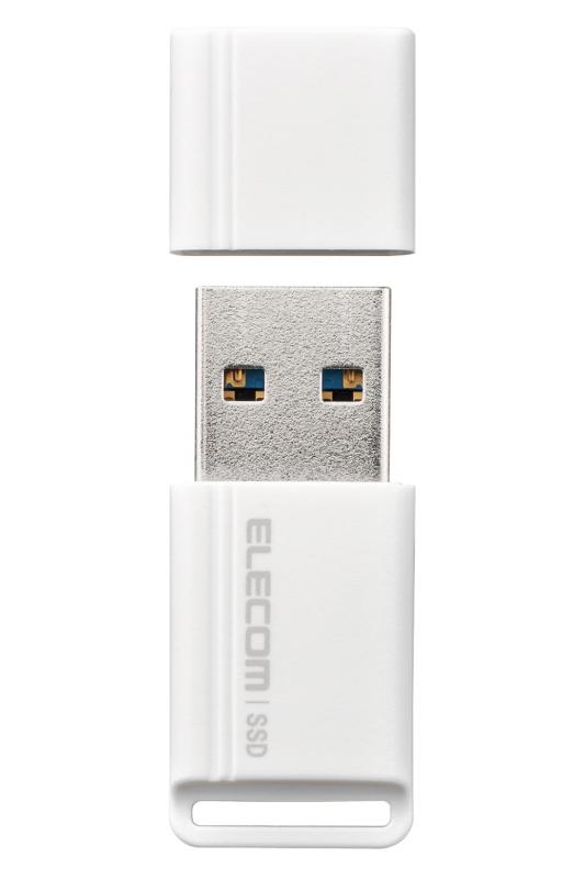 エレコム SSD 外付け 250GB USB3.2 (Gen1) 小型USBメモリ型 ホワイト ESD-EXS0250GWH