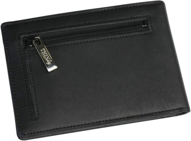 [スィンリー] メンズ 二つ折り財布 (ブラック)