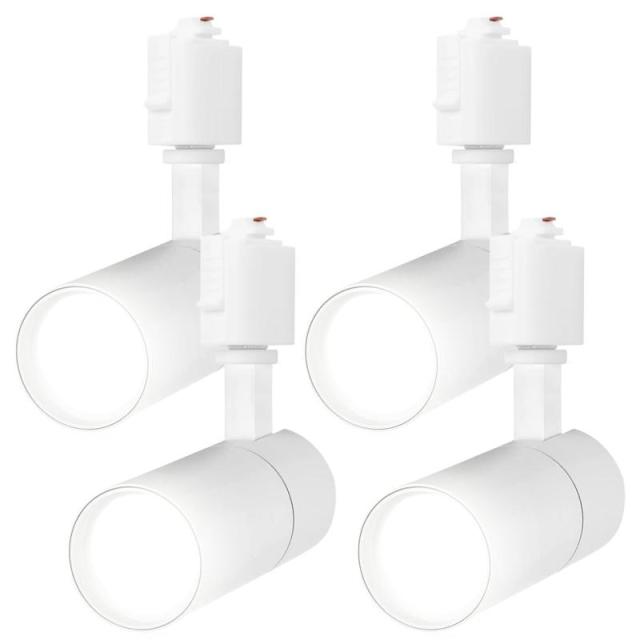 ライティングレール用スポットライト電球色100W相当 消費電力10W 大光量1000LM,照射角度調節可能 一般家庭照明/演出照明/商業施設/店舗・商品展示用照明 (白 昼白色 4個)