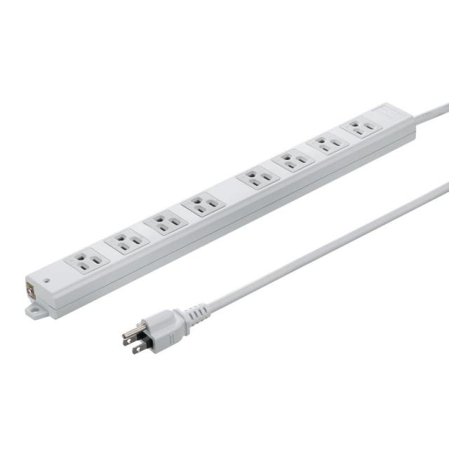 サンワサプライ 工事物件タップ(3P・8個口・3m) TAP-KS8N-3