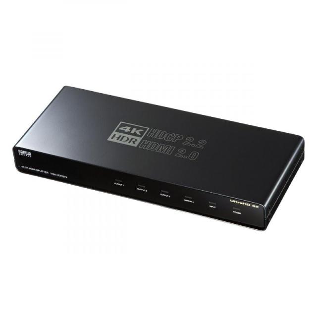 サンワサプライ HDMI分配器(4分配) 4K/60Hz・HDR対応 VGA-HDRSP4