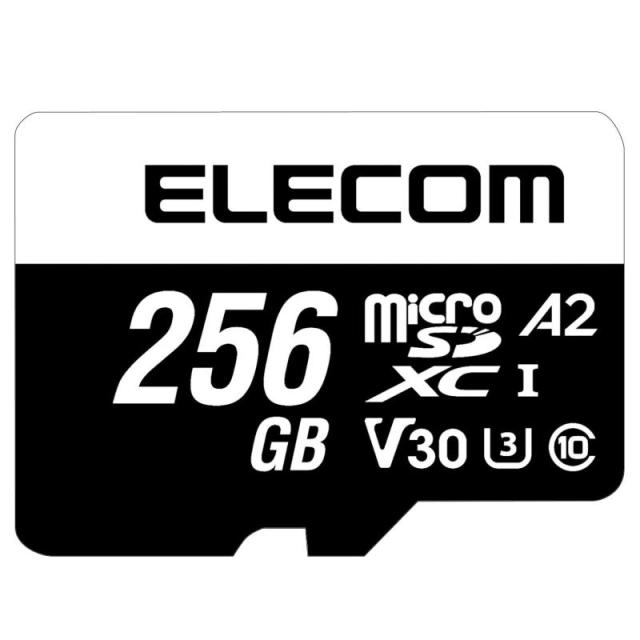 エレコム MicroSDXC歌留多 256GB 資料立ち直らす客あしらい付 録画媒体迅速さ位置付け相応う UHS-I U3 V30 MF-MS256GU13A2R