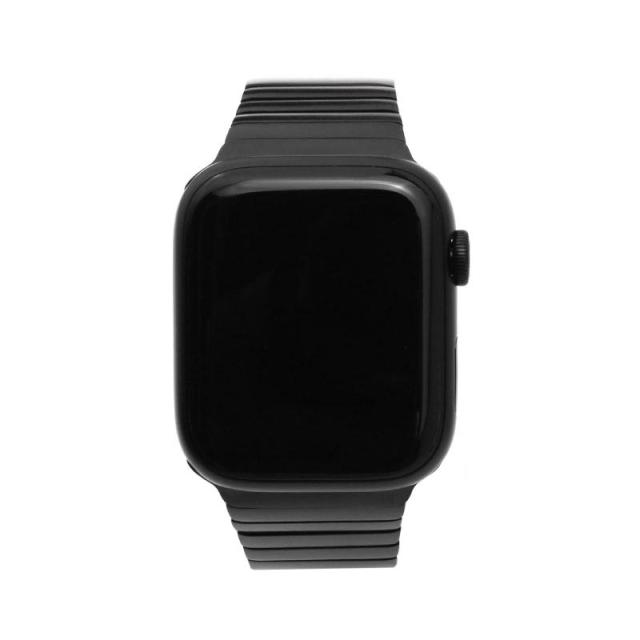 ウェアプラネット プレミアムメタルバンド for Apple Watch 45/44/42mm ブラック