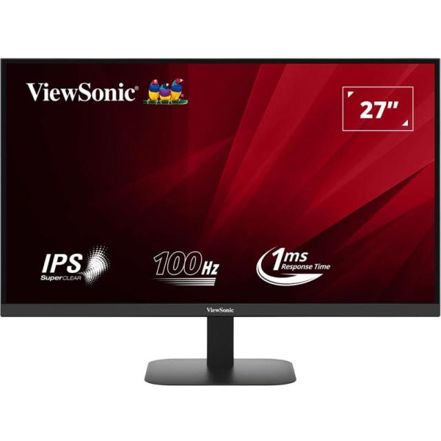 ViewSonic ビューソニックジャパン 27型 WQHD 液晶モニター VA2708-2K-MHD（IPS/100Hz/1ms/HDMIDPステレオミニジャック/フリッカーフリー/ブルーライト軽減/3年パネル、バックライト含む））