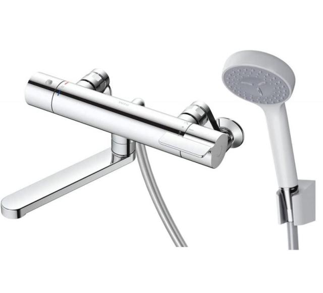 TOTO 浴室用壁付サーモスタット混合水栓 170mm コンフォートウェーブ90φ シルバー TBV03401J1