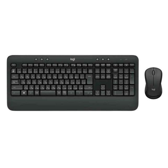 ロジクール マウス ワイヤレスキーボード セット MK540 ワイヤレス キーボード ワイヤレスコンボ パームレスト チルトレッグ搭載 耐水 高耐久性 Unifying USB接続 windows chrome グラファイト 国内正規品
