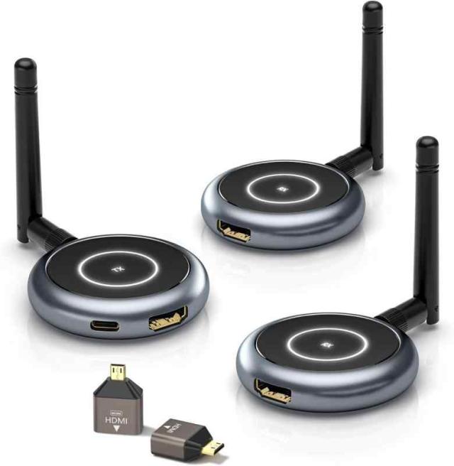 AIMIBO ワイヤレス HDMI 送受信機 受信機最大6台増設可能 (1TX 2RX)