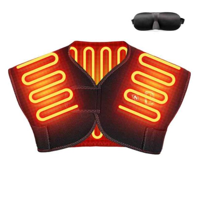 MACOLAUDER 電気肩パッド 70℃・63℃・56℃ 電熱ヒーター 加熱パッド 肩用サポーター 肩ウォーマー 旅行用＆家庭用＆オフィス用 肩冷え 丸水洗い 男女兼用 5タイプ ブラック (ブラック（首肩背用）)