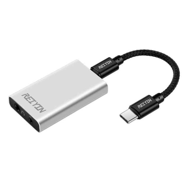 REIYIN DA-Plus HiFi オーディオ USB DAC DAコンバーター DDC ES9038Q2M DSD512 PCM 32Bit/768KHz Type-C入力 3.5ｍｍアナログステレオ出力 光デジタル出力 2.5ｍｍバランス出力 ヘッ