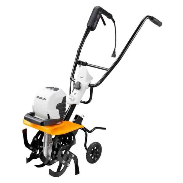 京セラ(Kyocera) 旧リョービ 電気カルチベータ (耕うん機) ACV-1500 663150A 【低騒音・メンテナンス楽々・パワフルで快適な田畑の耕し】 最大耕うん幅360mm 最大深耕280mm ナタ爪刃 延長コード10Mが2本付 3~30坪に対