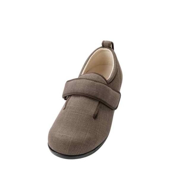 [徳武産業] あゆみシューズ ダブルマジック３ 施設用 足囲3E 両足 (21.0~21.5 cm 3E, ブラウン)