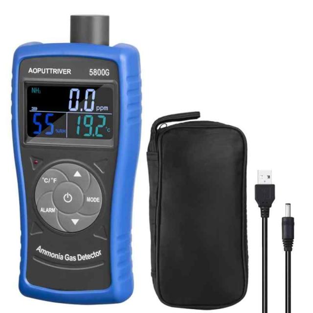 3 in 1 空気汚染測定器 TVOC, HCHO,PM2.5, PM10 測定器 (bright blue)