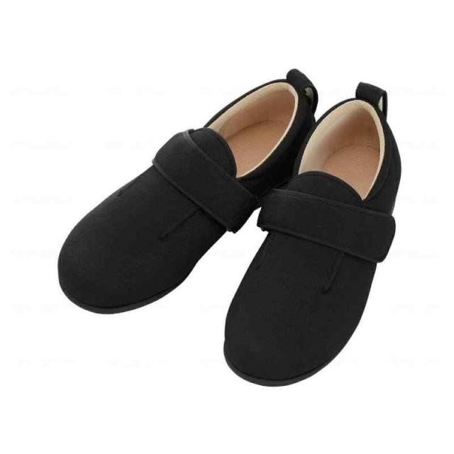 あゆみ ケアシューズ ﾀﾞﾌﾞﾙﾏｼﾞｯｸ？ 7E軽量/転倒予防 両足セット 黒6Lサイズ 28.0〜28.5cm 7036