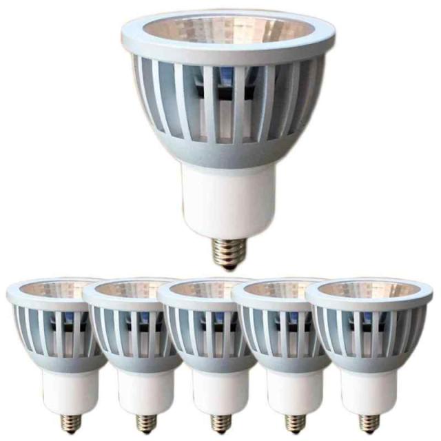 LEDハロゲン電球 EZ10 12V COB6W JR50 LEDスポットライト 30度/60度 ハロゲン形50W〜60W相当 密閉器具対応 (昼白色相当(5000K), EZ10口金 7W (6個セット))
