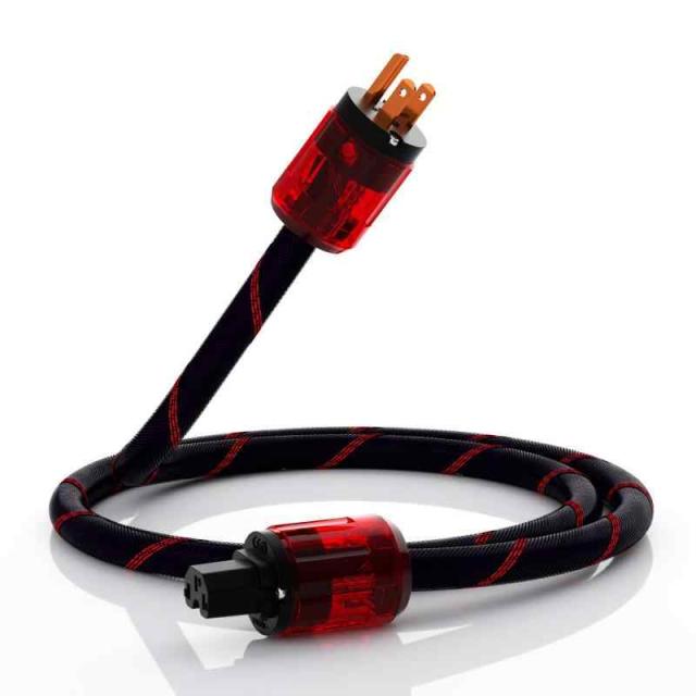 Monosaudio 12AWG HiFiオーディオ電源ケーブル 純銅 3ピン 125V/15A AC電源ケーブル C13金メッキ電源プラグ オーディオ音質向上 オーディオ用電源コード オーディオ用電源ケーブル 編組スリーブac電源コード 耐久性 黒と赤混