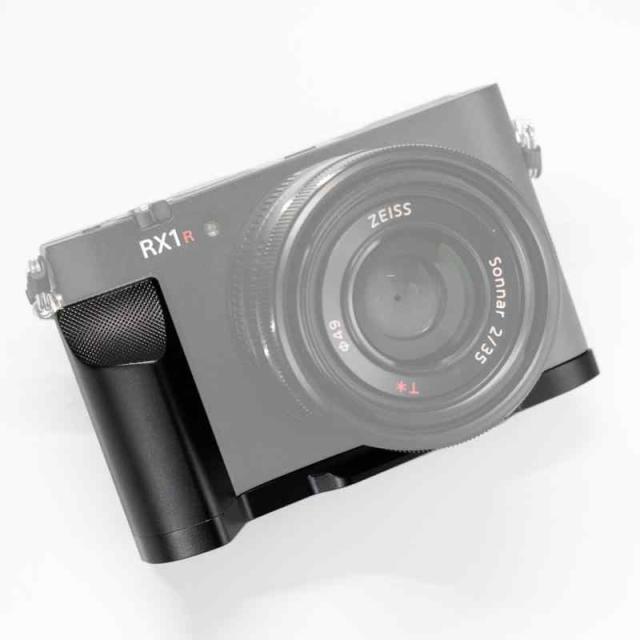Iborrys 高級レトロ実木 カメラグリップ 、対応 Sony ソニー DSC-RX1RM3 RX1R III カメラ 、 専用 L型クイックリリース プレート 職人手作り プレミアム天然 木製ハンドル (アルミニウム合金黒)