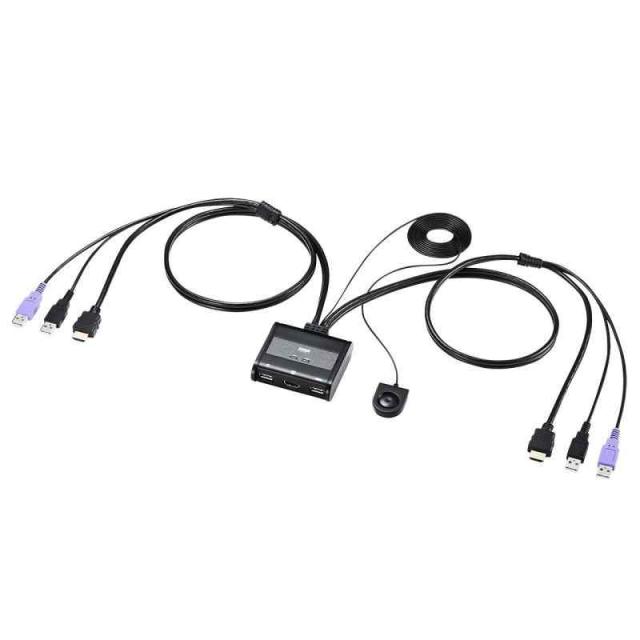 サンワサプライ(Sanwa Supply) HDMI対応手元スイッチ付きパソコン自動切替器(2:1) SW-KVM2WHU 11,265円