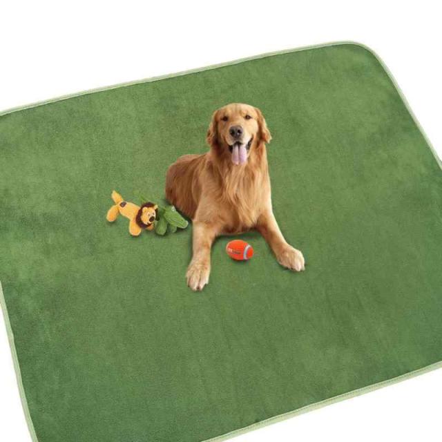 犬 猫用洗えるペットシーツ おしっこパッド ペット用 下敷き マット 速乾 滑り止め加工 介護シーツ 洗濯機で丸洗い 繰り返し利用可能 (182×182cm（二枚）, グリーン)