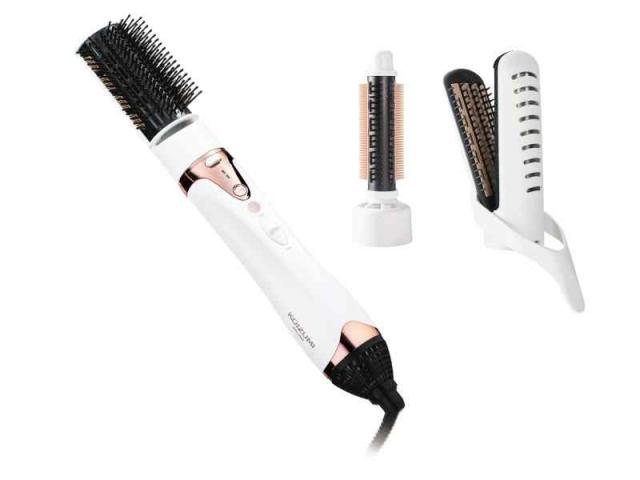 コイズミ カーリングドライヤー マイナスイオン 大風量 1000W 温冷自動切替 ブラシ3種類 ヘアセット スタイリング ホワイト KHC-5050/W