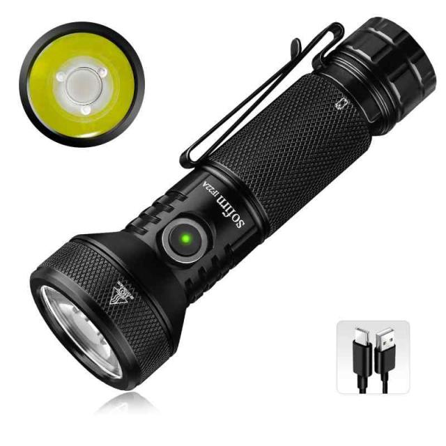 Sofirn IF22A 懐中電灯 LED USB充電式 フラッシュライト 強力 2100ルーメン 照射距離690メートル TypeC型 ハンディライト サーチライト 軽量 キャンプ 夜釣り アウトドア 無段階調光 ステップ調光 防災グッズ