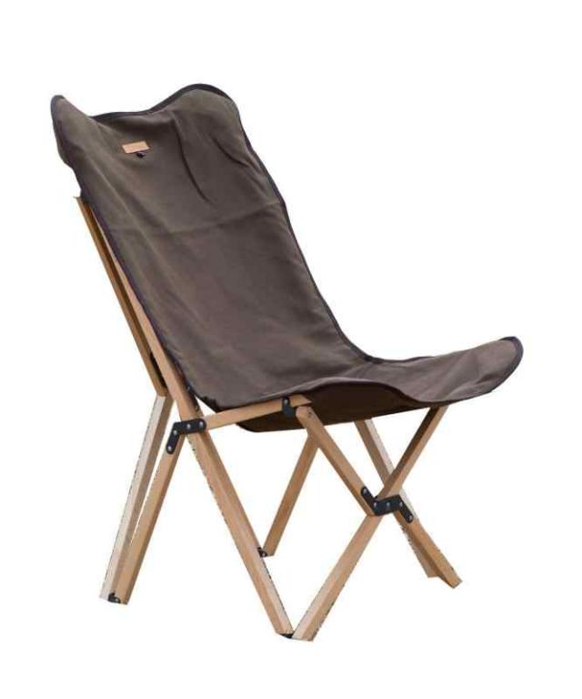 Smore(スモア) Woodie pack chair アウトドアチェア キャンプ チェア 折り畳み 折りたたみ椅子 アウトドア 木製 (ブラウン)