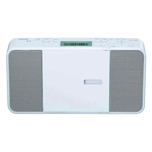 TOSHIBA(東芝) CDラジオ TY-C251(W) コンパクト スリム ボディー 縦型 ワイドFM 対応 外形寸法 280×149×63mm 質量 約1.2kg