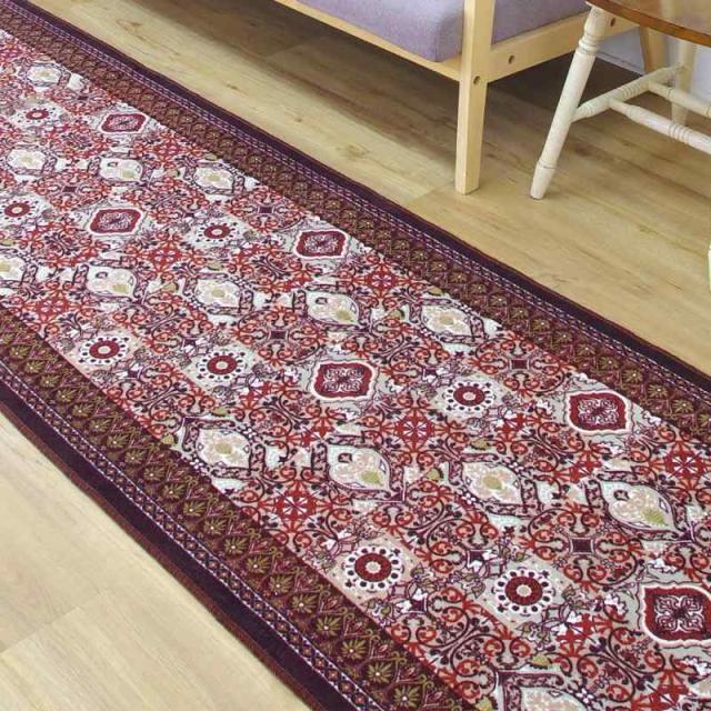 San-Luna 廊下 カーペット ロング 日本製 抗菌 防臭 吸水 速乾 120cm 180cm 240cm 340cm 360cm 440cm 480cm 540cm 700cm 720cm 65cm幅 80cm幅 95cm幅 (パレスタイル(ブラウン
