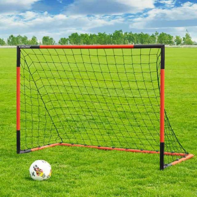 KAIHAOWIN サッカーゴール フットサルゴール 家庭用 サッカーゴール 折りたたみ 室内/屋外兼用 ポータブル サッカー フットサル ゲーム 対戦 練習 トレーニング キッズ 子供/大人用 (M: 185 x 125 x 90 cm)