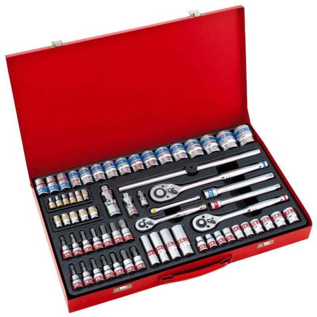 SK11(エスケー11) フルソケットレンチセット TS-2465M 差込角:6.3mm 9.5mm 12.7mm 65点 1セット