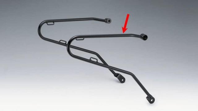 キジマ(Kijima) バイクパーツ サイドバッグサポート スチール製 ボンネビルT100/T120 ストリートツイン(16-) 右側用 ブラック HTR-08005_2