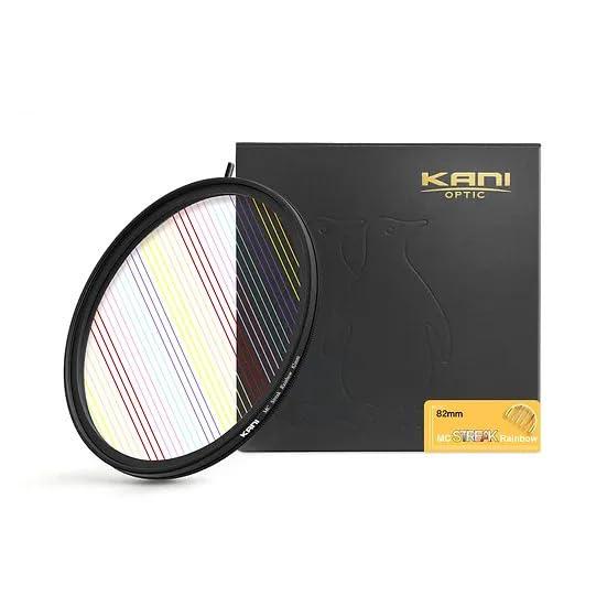 KANI 82mm 斜光フィルター MC Streak Rainbow アナモルフィック調 光条色：虹色 特殊効果フィルター 低反射 撥水 撥油 防汚 ナノコーティング K17563