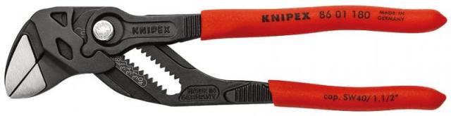 KNIPEX クニペックス 開口範囲調整可能なネジ用ツール プライヤーレンチ プラスチックコーティングハンドル 全長180mm 8601-180SB_2