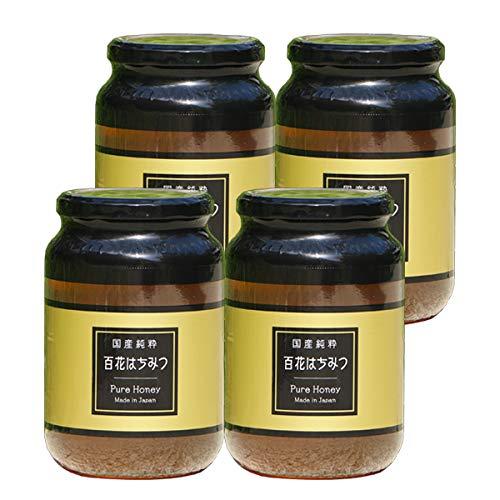 国産純粋はちみつ 1000g(1kg)×4本(4kg) 非加熱【はちみつの恵】