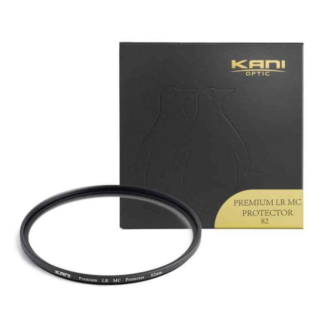 KANI レンズ保護フィルター Premium LR MC Protector レンズ保護用 スーパーホワイトガラス採用 プレミアムコーティング 低反射0.2% (黒枠, 82mm)