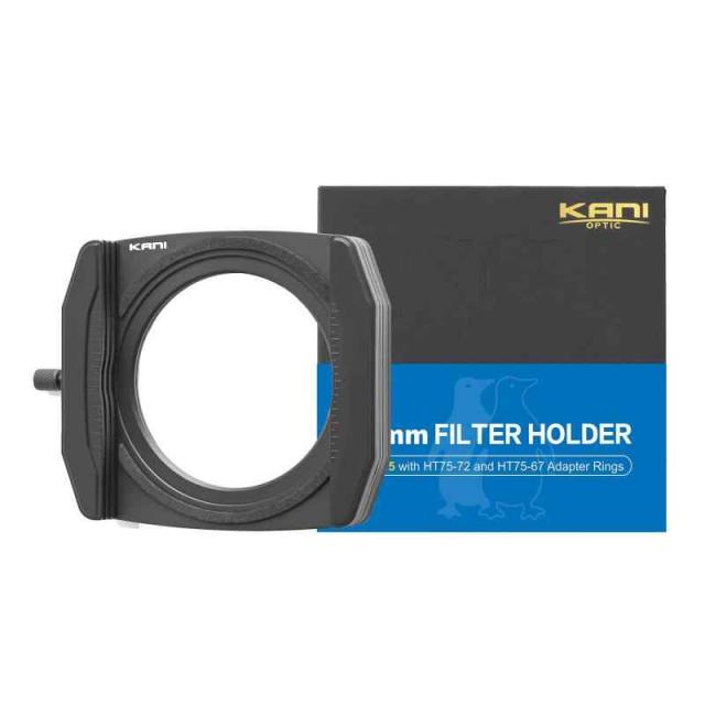 KANI 75mm幅 角型フィルター HT75 フィルターホルダー 角型フィルター最大3枚装着 レンズ枠径72mm/67mm対応 収納ケース付属 アルミ製 (ホルダーセット)