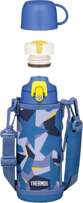 サーモス 水筒 真空断熱2ウェイボトル FJJ (800 ml, ブルーカモフラージュ)