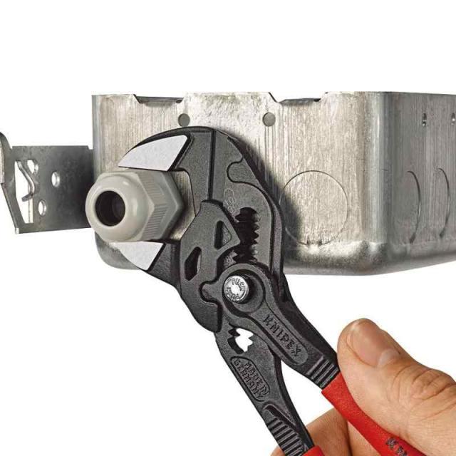 KNIPEX クニペックス 開口範囲調整可能なネジ用ツール プライヤーレンチ プラスチックコーティングハンドル 全長180mm 8601-180SB_3