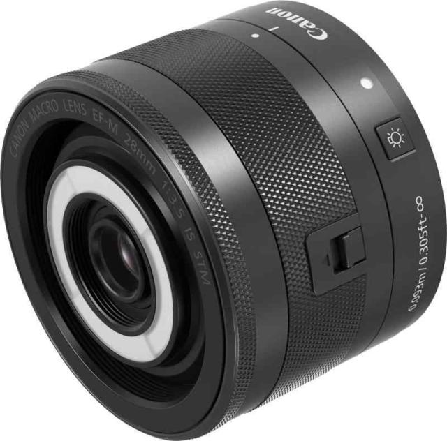 中古：Canon マクロレンズ EF-M28mm F3.5 IS STM ミラーレス一眼対応 EF-M28/F3.5 M IS STM