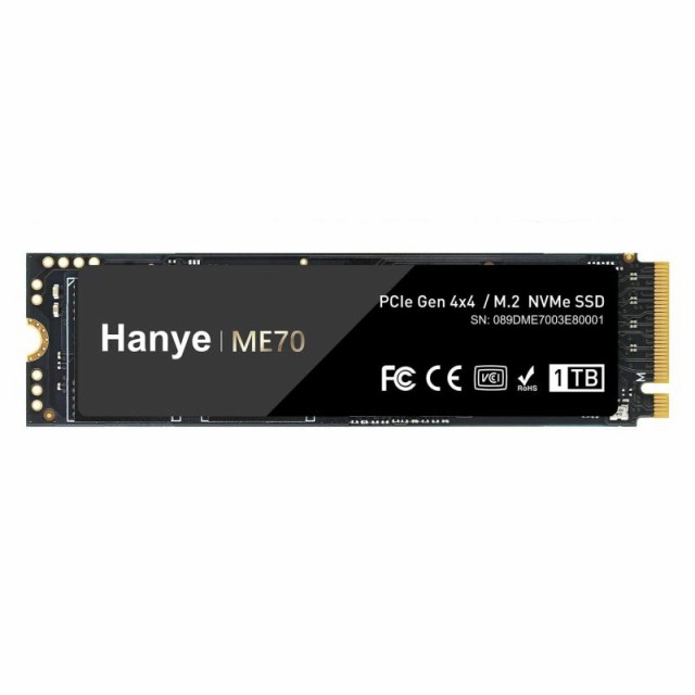 Hanye SSD PCIe Gen4x4 M.2 NVMe 2280 DRAM ME70 正規品 国内5年 (1TB(1000GB))