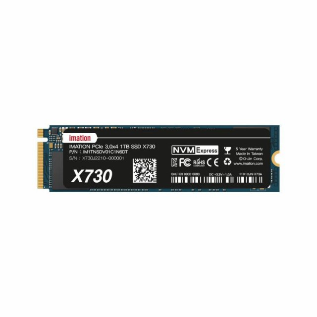 Imation イメーション 内臓SSD X730 NVMe M.2-2280 PCIe 3.0x4 最大読込速度1,700MB/s (480GB)の通販は