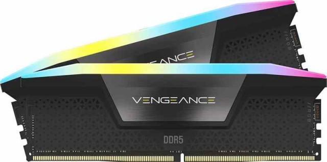 CORSAIR DDR5-6400MHz デスクトップPC用メモリ VENGEANCE RGB DDR5シリーズ (PC5-51200) Intel XMPメモリキット 32GB ブラック [16GB×2